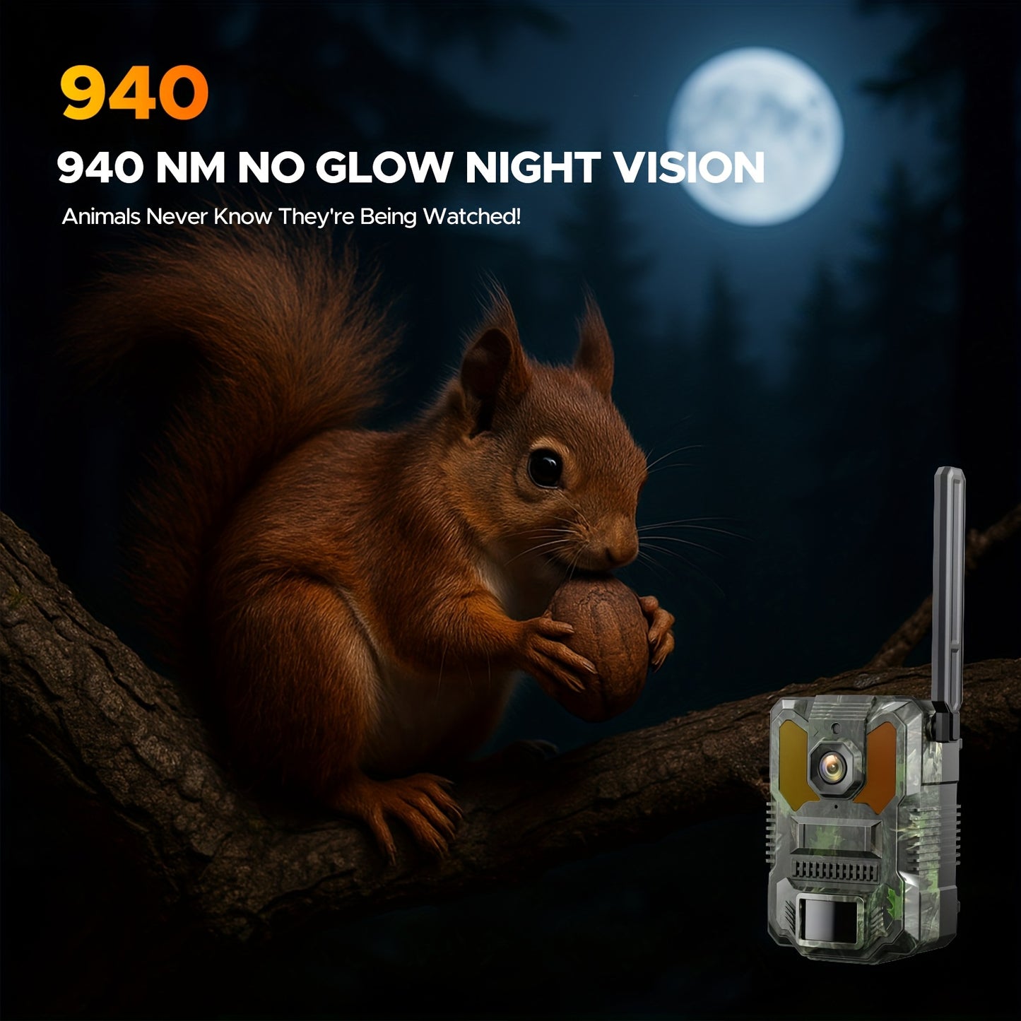 VOOPEAK 4G LTE Solar Trail Camera With Night Vision SIM