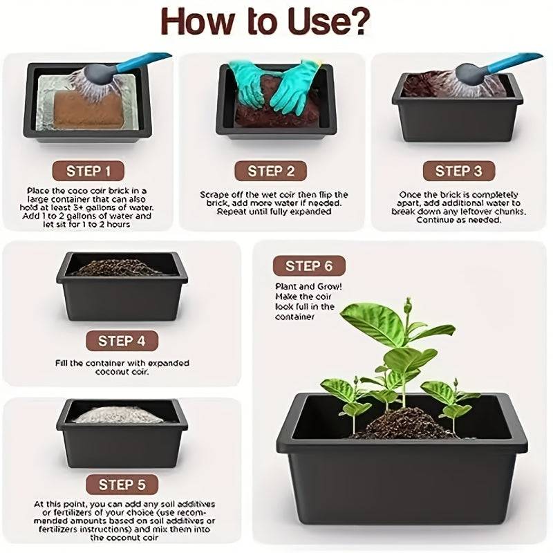 Premium Coconut Coir Bricks For Hydroponics Gardening And Seed Beds - Parry's Picks