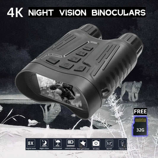 4K Infrared Night Vision Binoculars 300M Detection Range