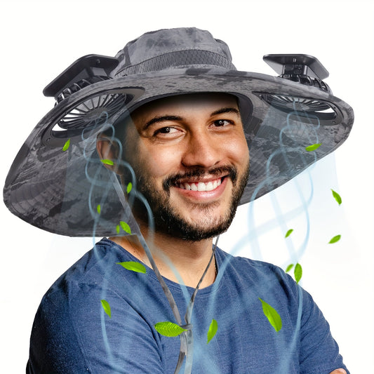 Ayamaya Solar Fan Hat With Adjustable Rotating Cooling Fans - Parry's Picks