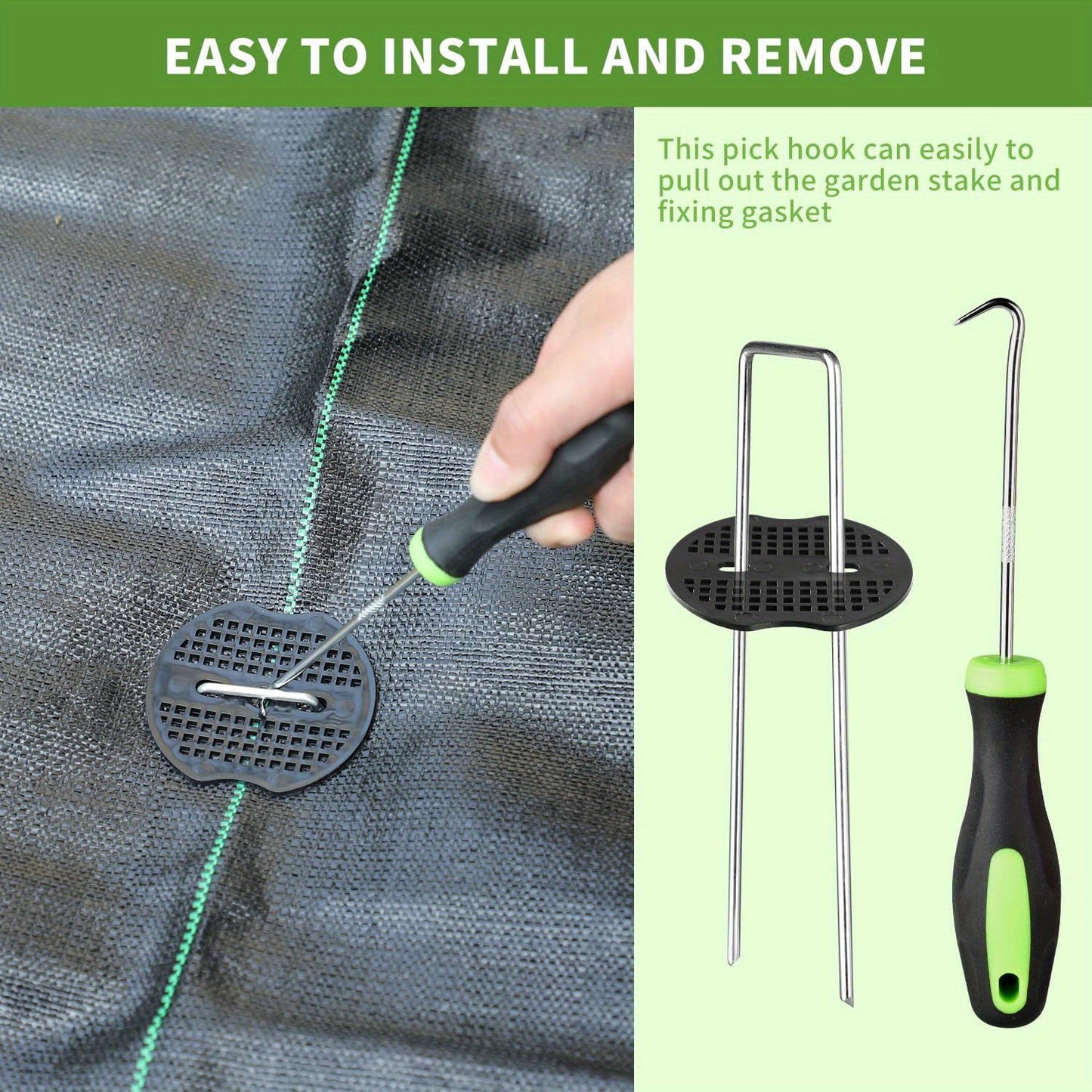 Heavy Duty Landscape Staples Kit for Garden and Tent Use
