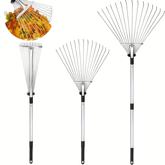 Adjustable Garden Leaf Rake for Effortless Lawn Cleanup - Parry's Picks