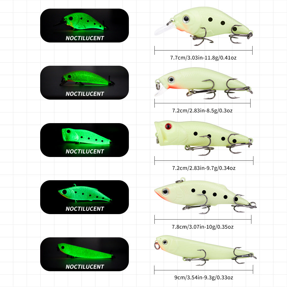 132-Piece Ultimate Saltwater Freshwater Fishing Lure Set With Minnow-VIB-Popper-Durable-ABS-Carbon-Steel