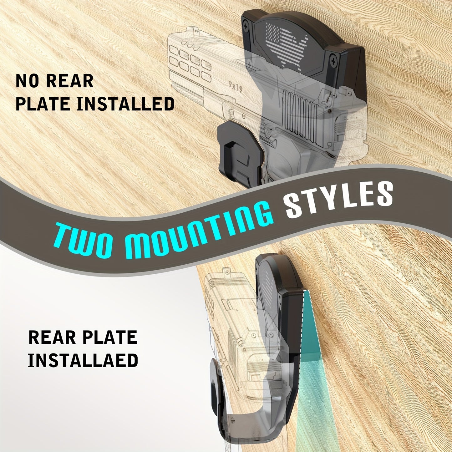 Magnetic Gun Mount for Truck and Vehicle with Trigger Guard