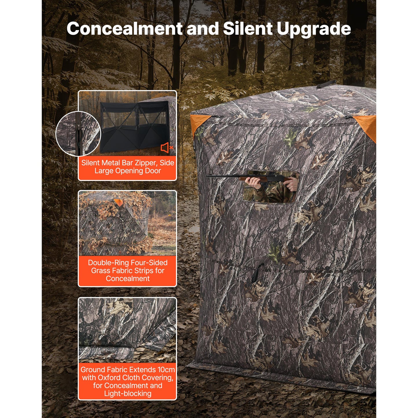 Portable Thermal Hunting Blind for Ground Waterfowl Hideout