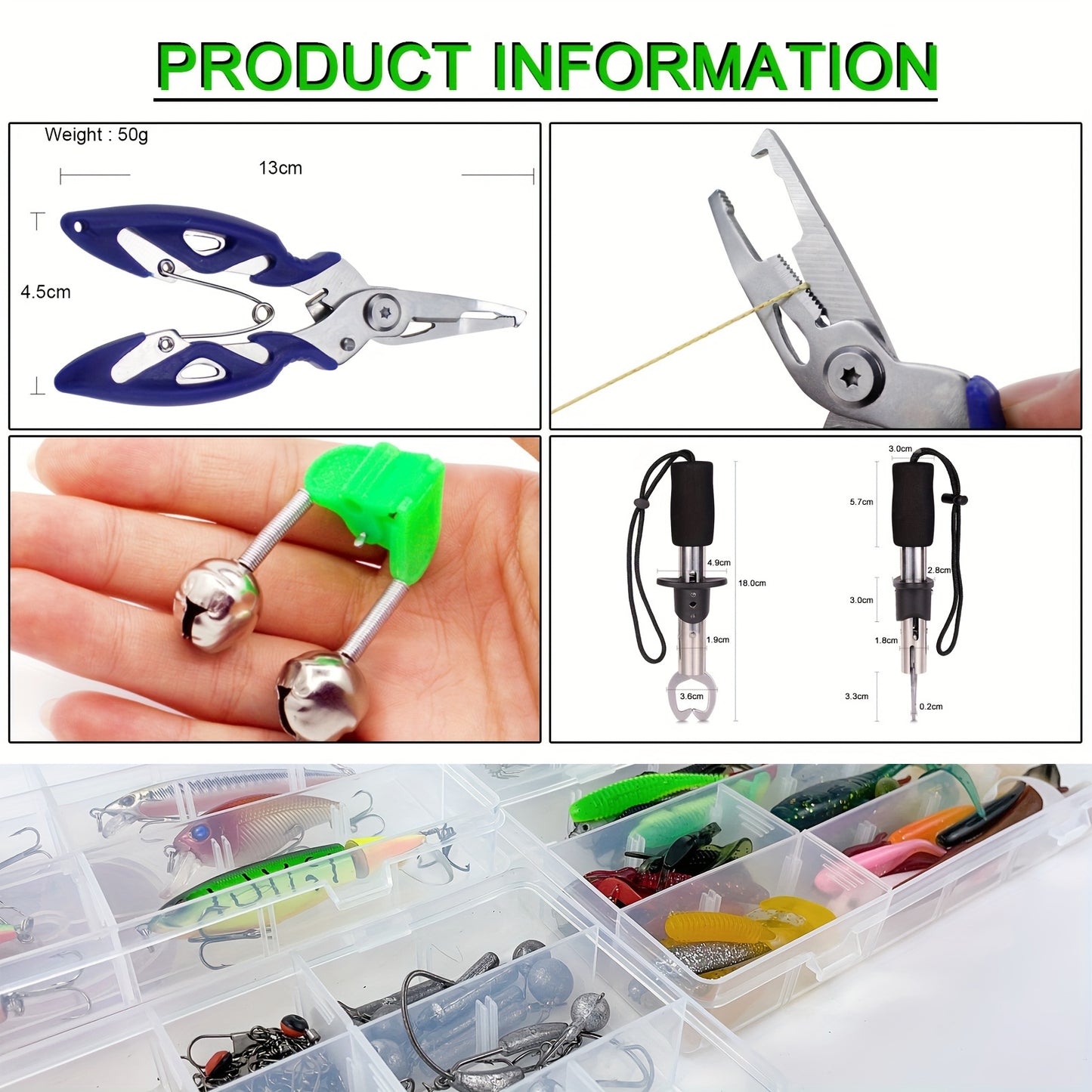 Fishing Lures Kit With Tackle Box For Saltwater Freshwater