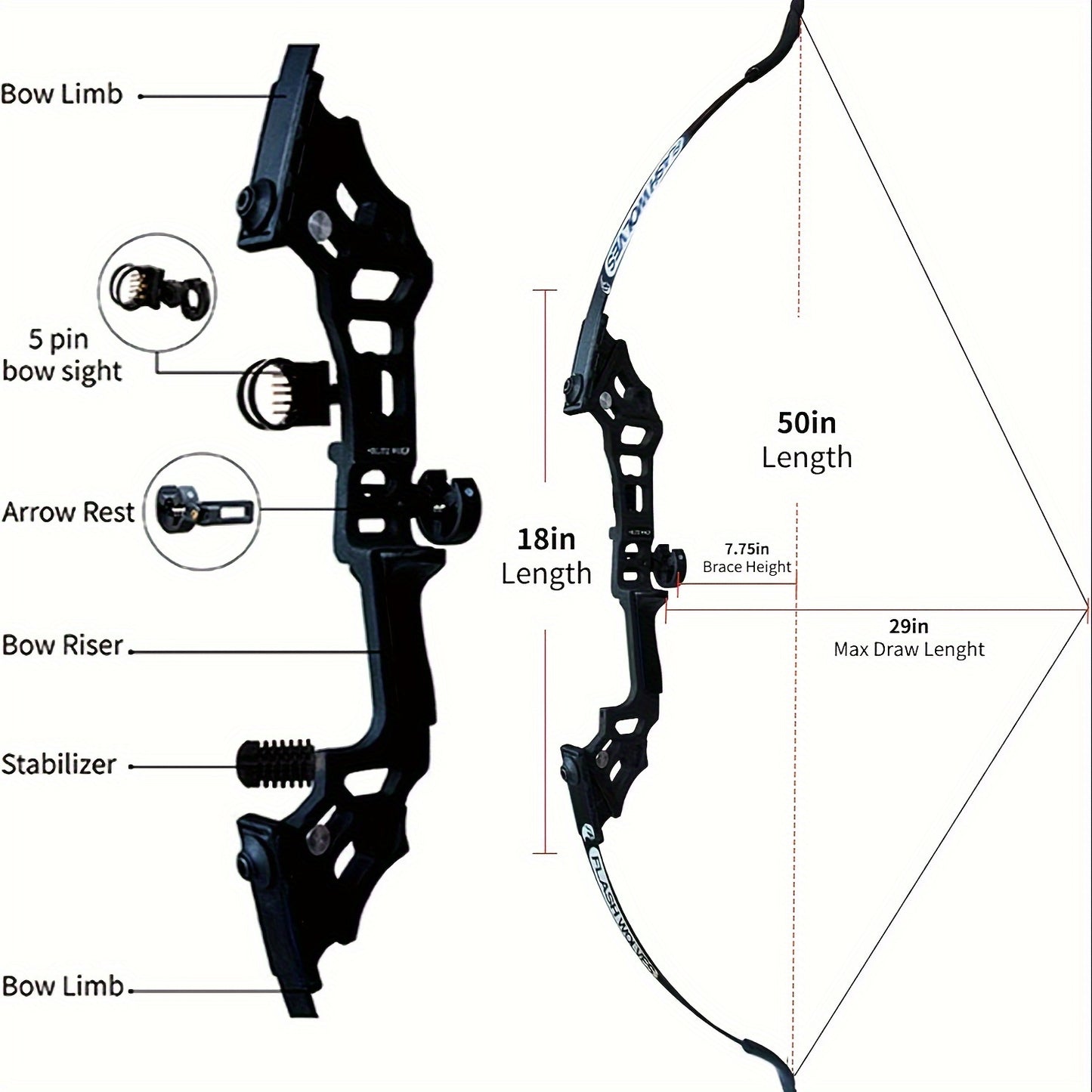 FJNATINH ArcheryEquipment Bow And Arrow Practice Kit With PremiumFeatheredArrows