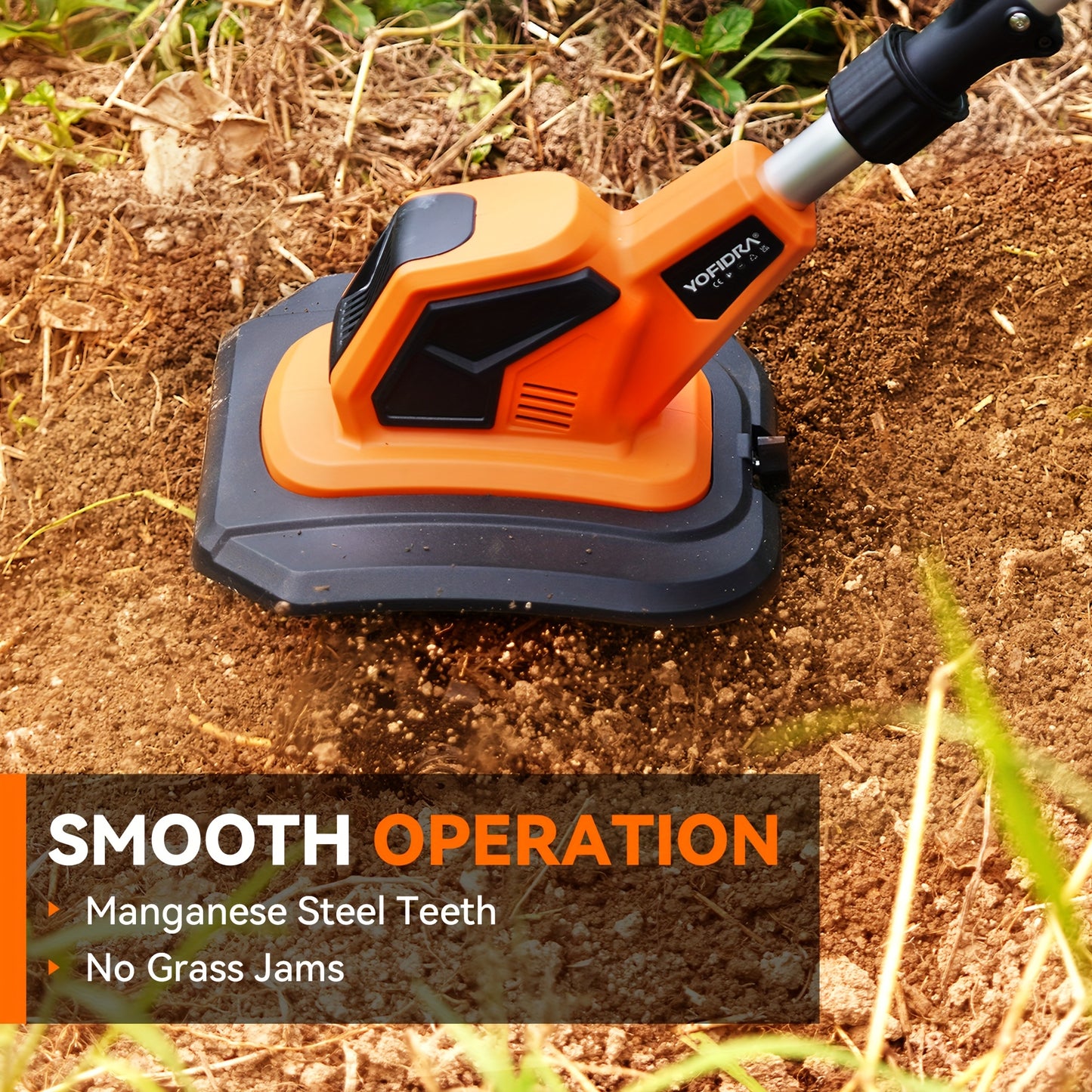 YOFIDRA 21V Cordless Tillage Machine for Garden Soil