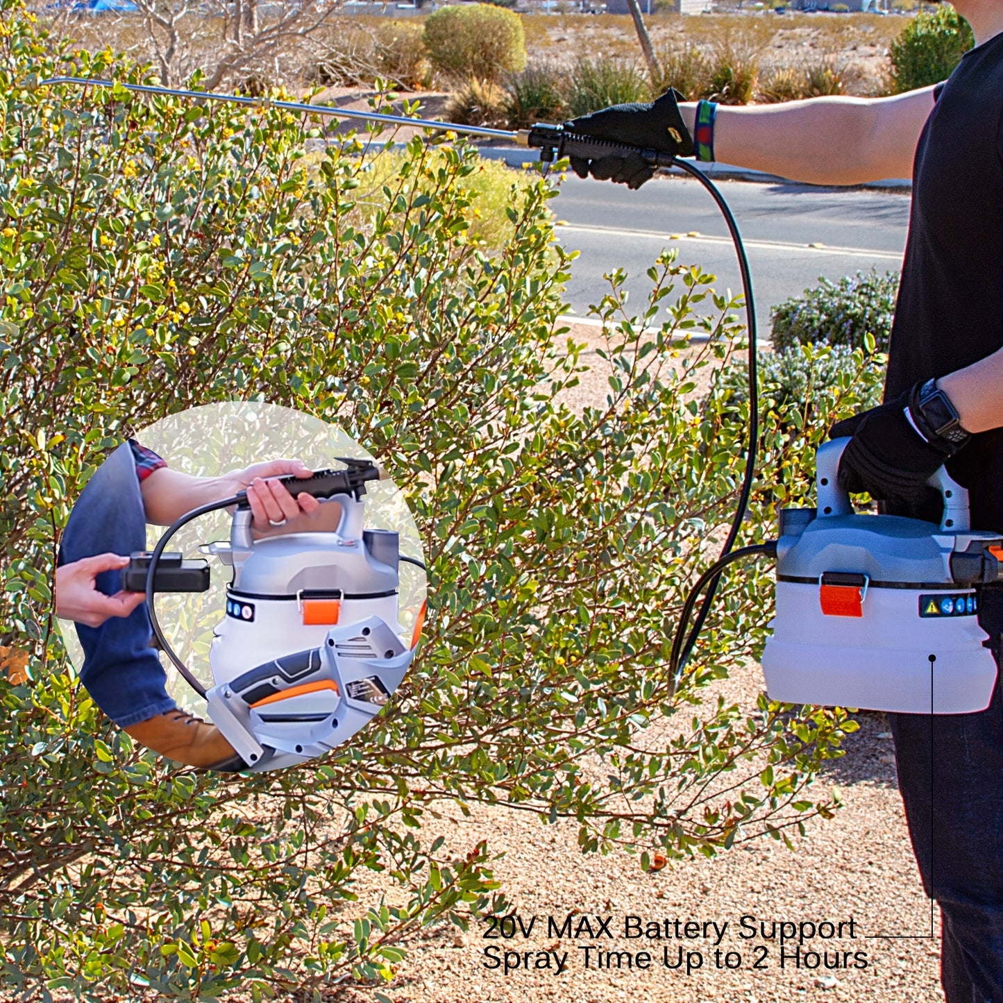 Cordless Garden Sprayer Portable Handheld Battery Included