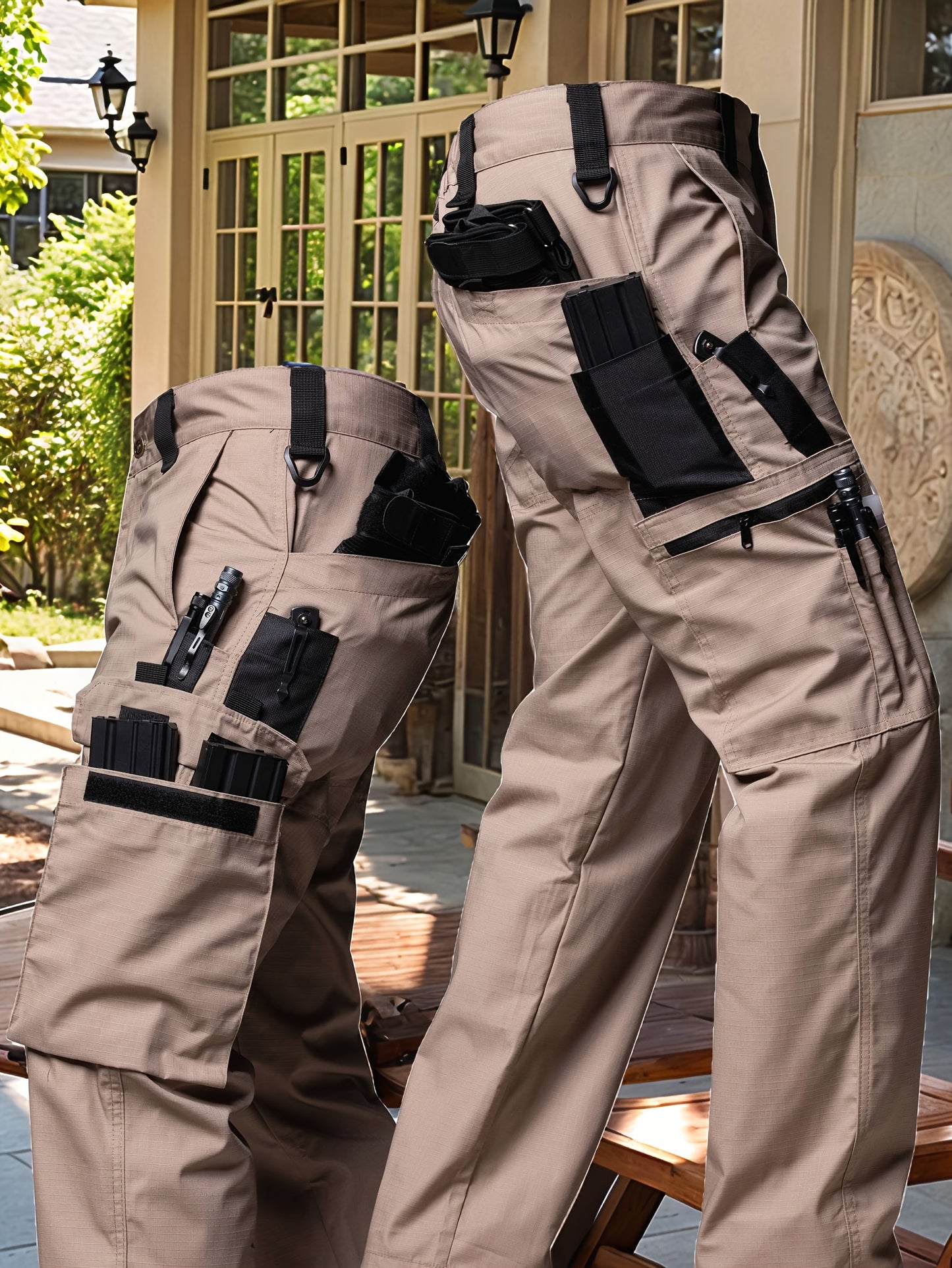 Mens Tactical Cargo Pants With Multi Pocket Zipper System Outdoor - Parry's Picks