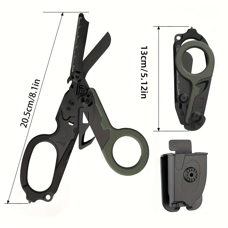 Foldable Tactical Scissors With Sheath And Wrench Outdoor Multi Tool - Parry's Picks