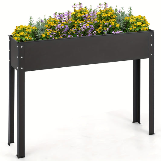 Elevated Metal Garden Bed for Backyard and Terrace