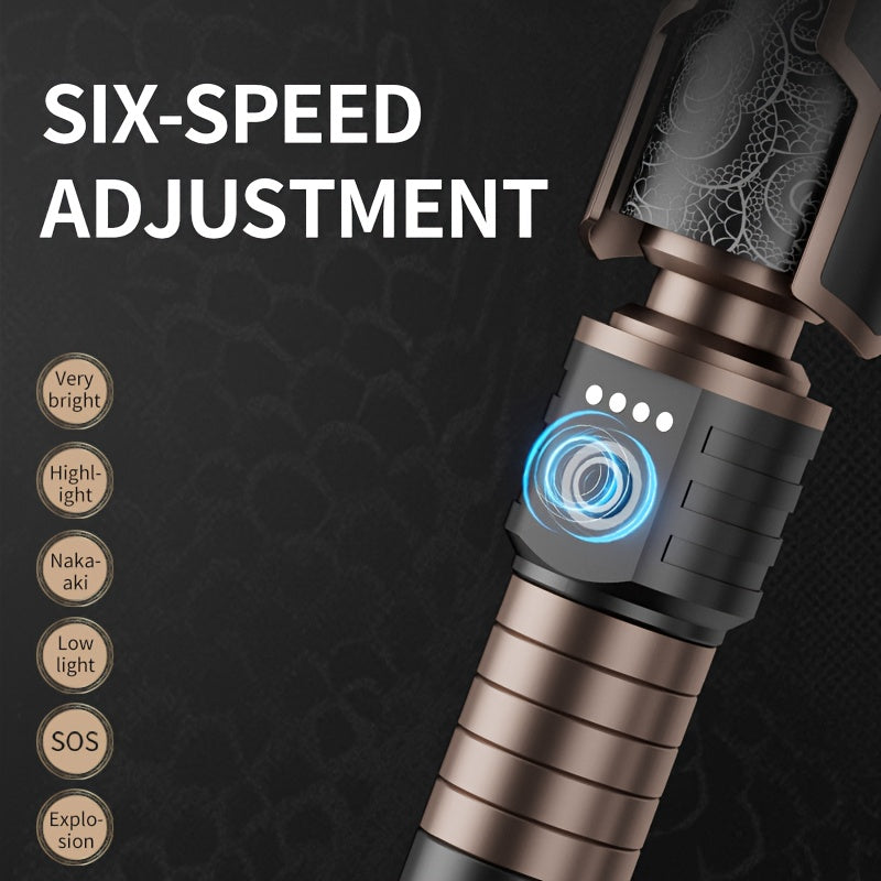 Skyfire LED High Brightness Flashlight Telescopic Zoom
