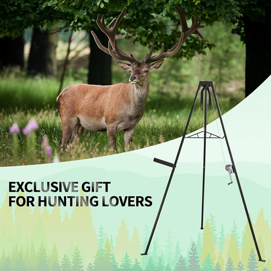Tripod Deer Hoist Stand With Gambrel And Manual Winch