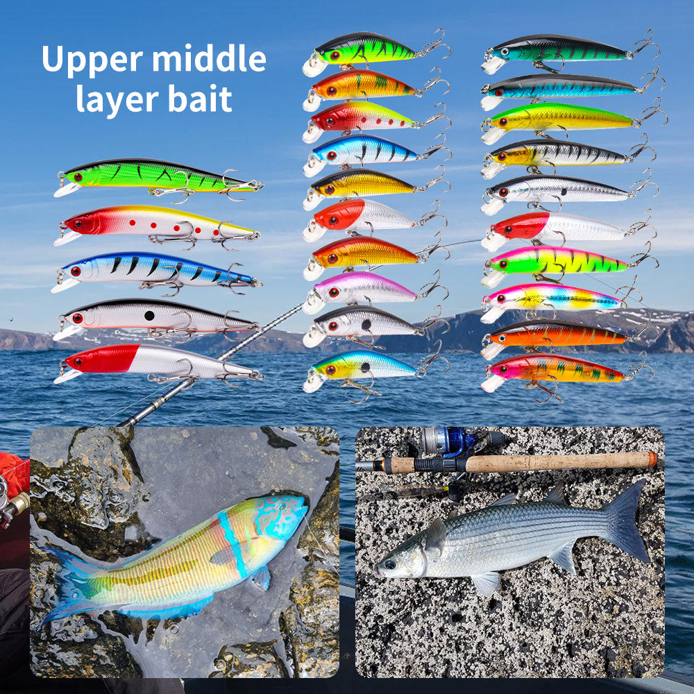 Lure Fishing Kit 85 Pcs Sea Bass And Freshwater Set