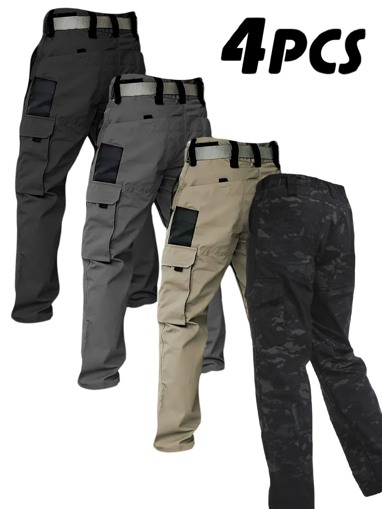 DISI Mens Straight Cargo Pants Quick Dry MultiPocket