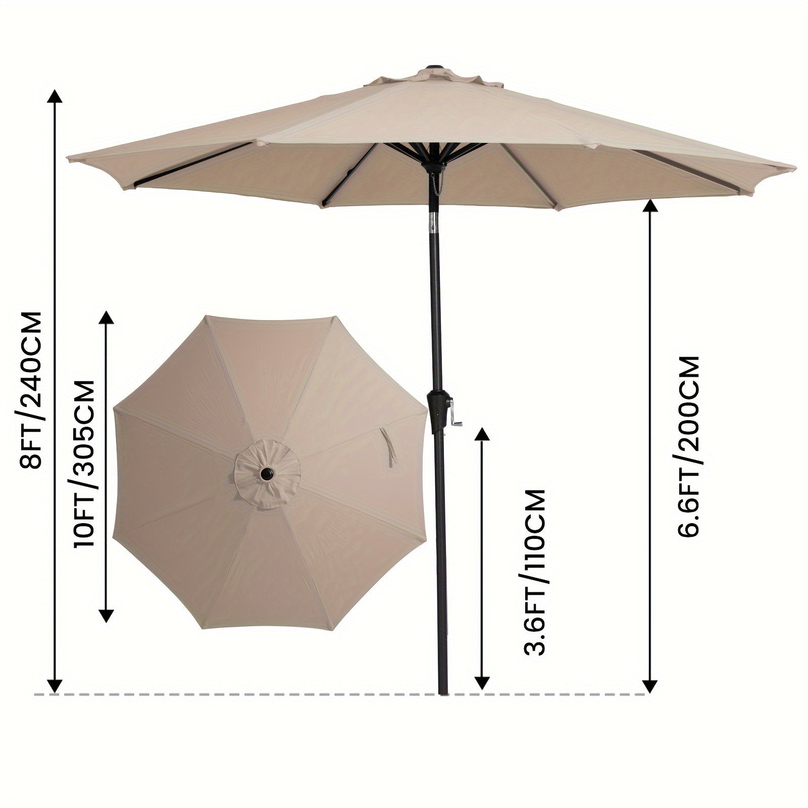 Durable Outdoor Patio Umbrella with Easy Tilt and Crank System - Parry's Picks