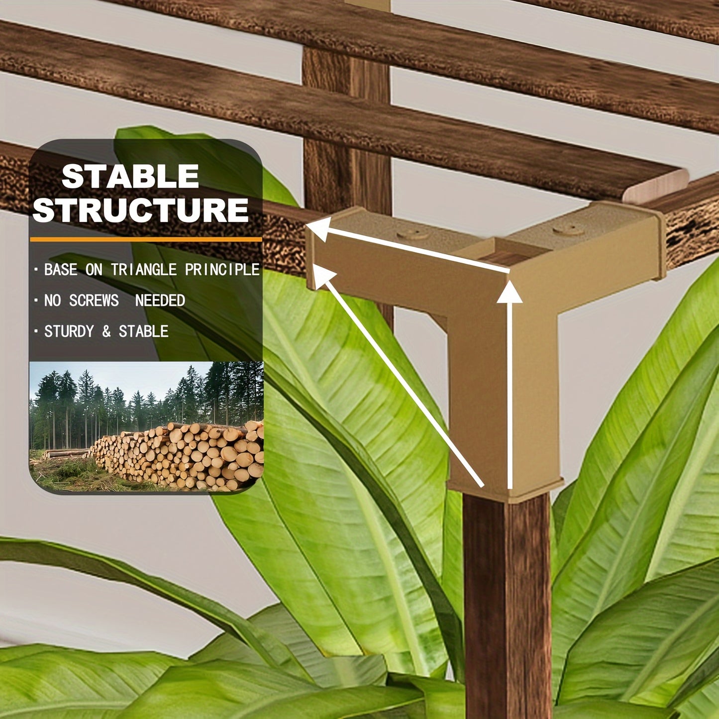 Boho Chic Wooden Plant Stand For Indoor And Outdoor Use - Parry's Picks