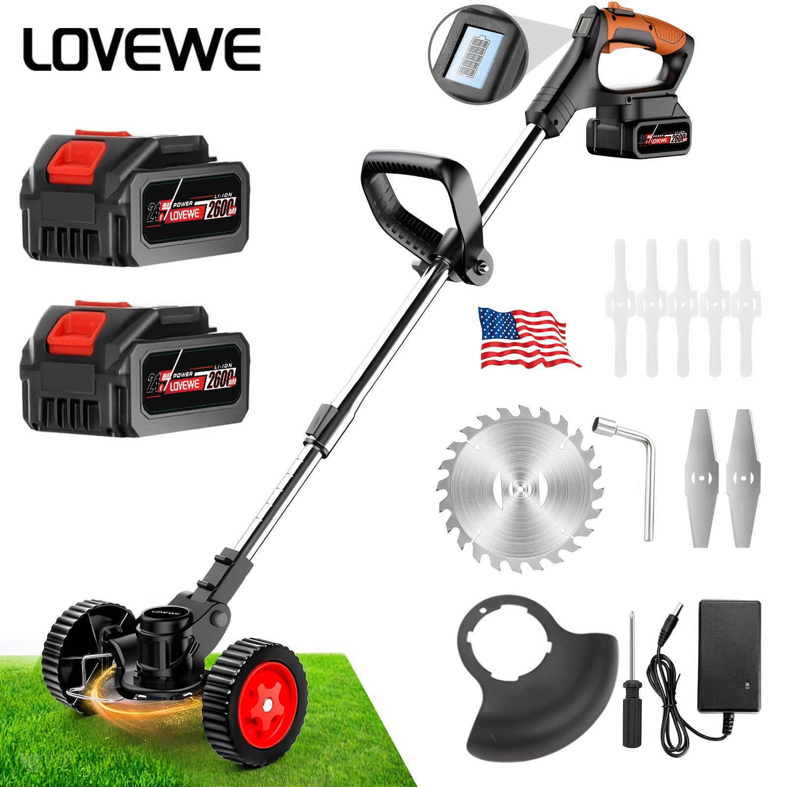 Lovewe Cordless Weed Eater for Effortless Lawn Care - Parry's Picks