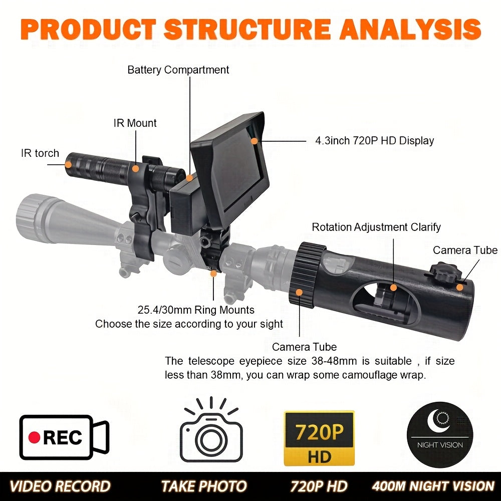 Megaorei 2A Night Vision Scope Hunting Wildlife HD
