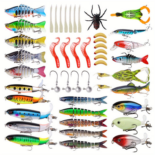 Ultimate Fishing Bait Set 48Pcs Realistic Swimming Baits