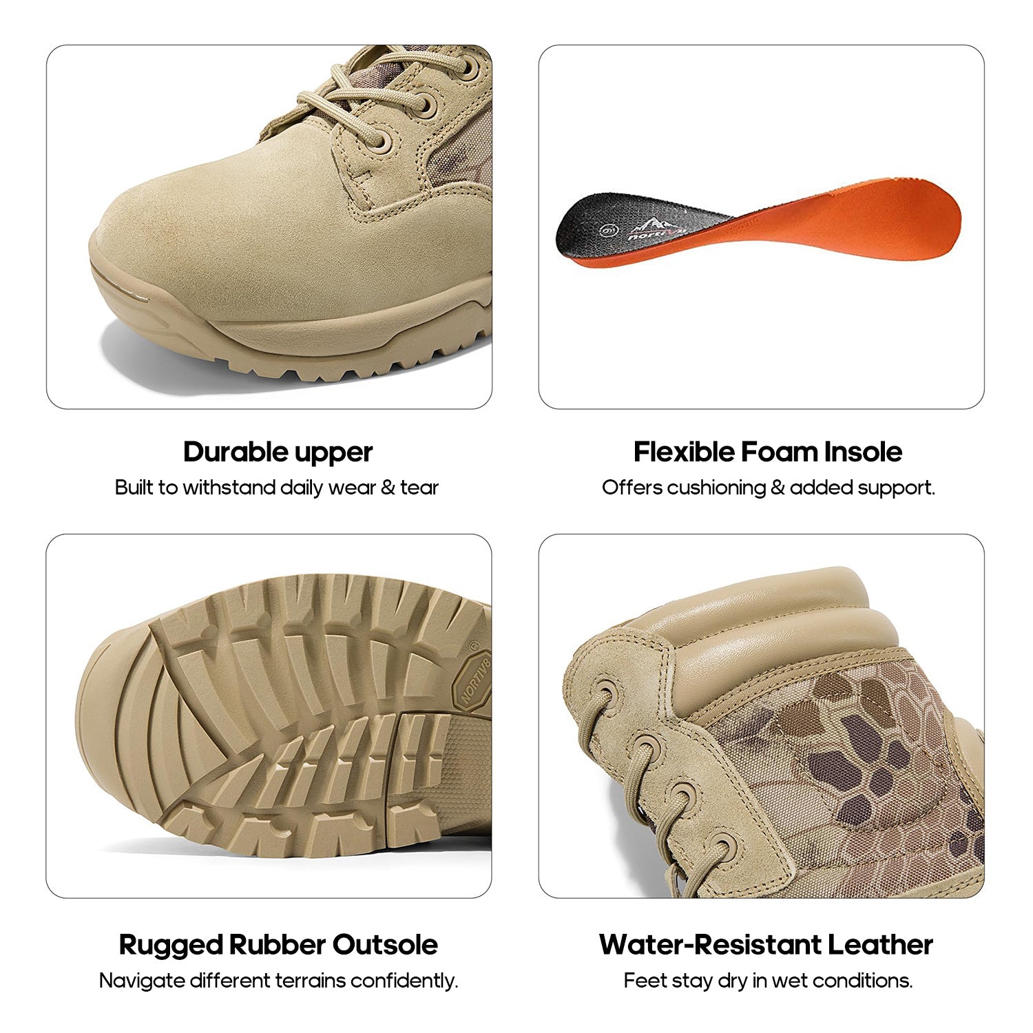 NORTIV 8 Men's Waterproof Tactical Boots for Outdoor Activities - Parry's Picks
