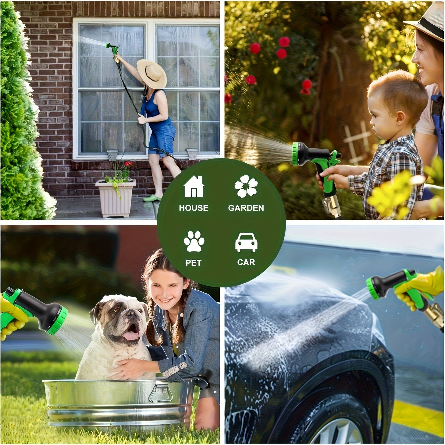Heavy-Duty Stainless Steel Garden Hose with Versatile Spray Nozzle - Parry's Picks