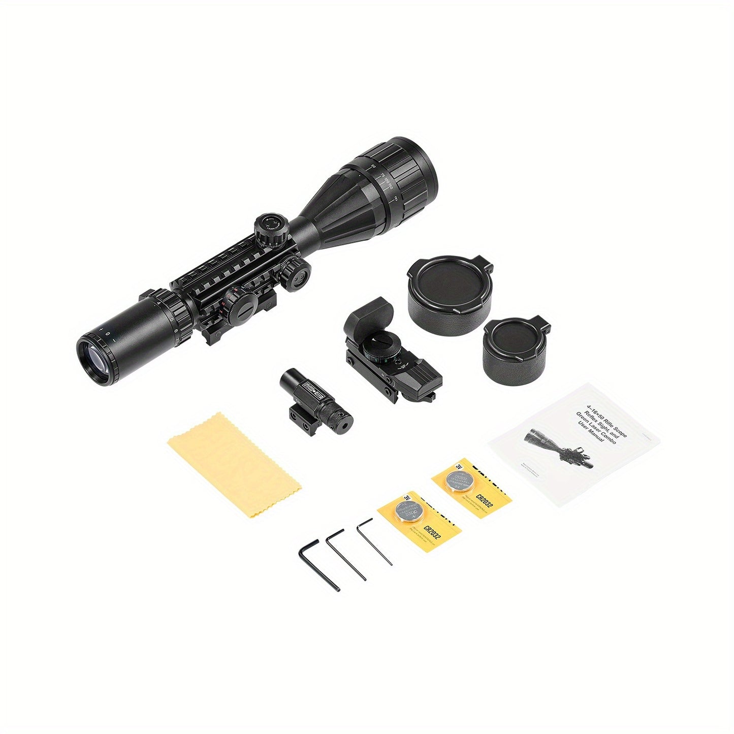 Pinty Rifle Scope With Red Dot And Dual Illuminated Reticle