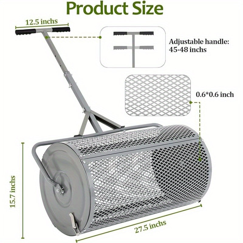 GCCSJ Compost Spreader For Lawn And Garden Walk Behind