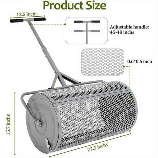 GCCSJ Compost Spreader For Lawn And Garden Walk Behind