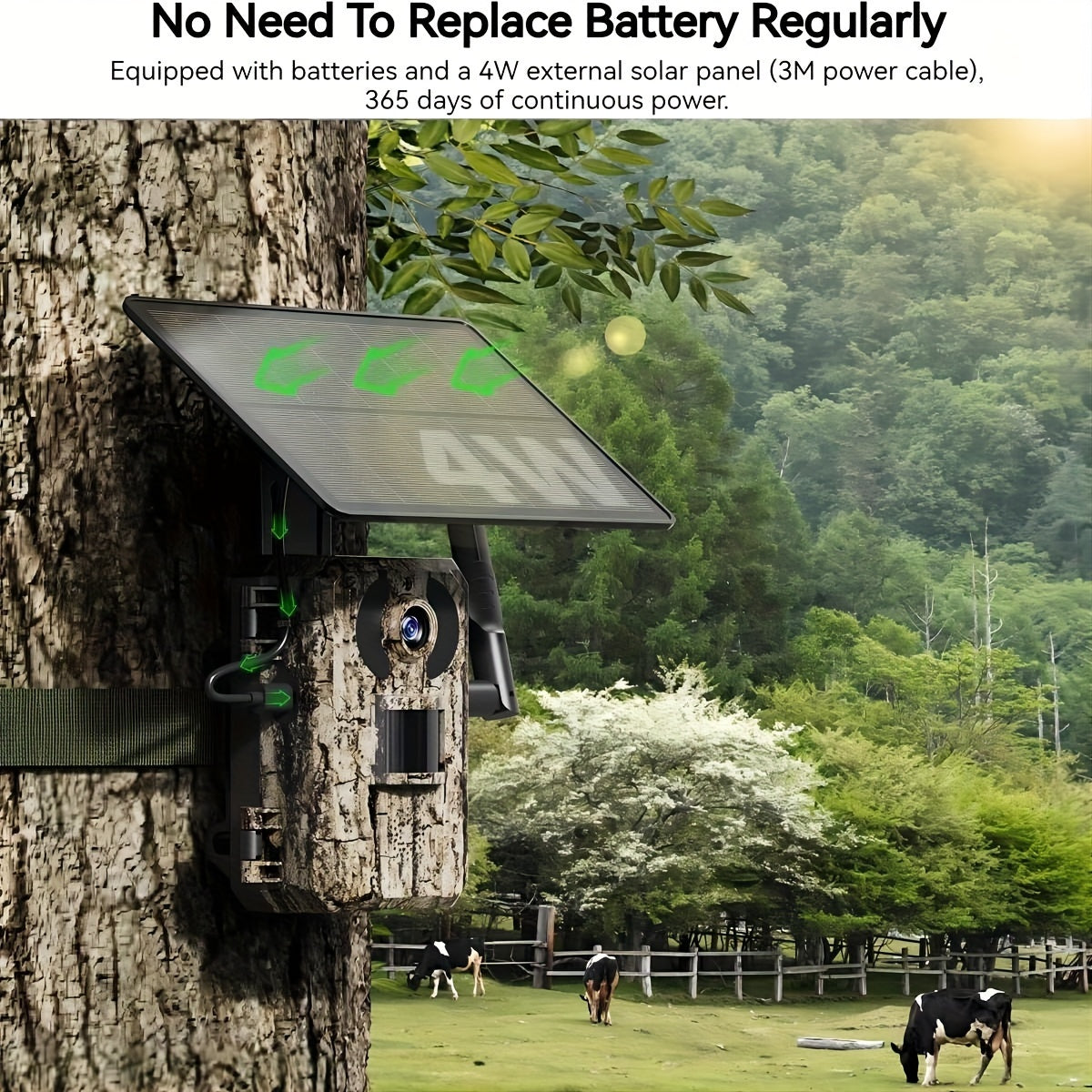 4G LTE Trail Camera With Solar Panel And Night Vision