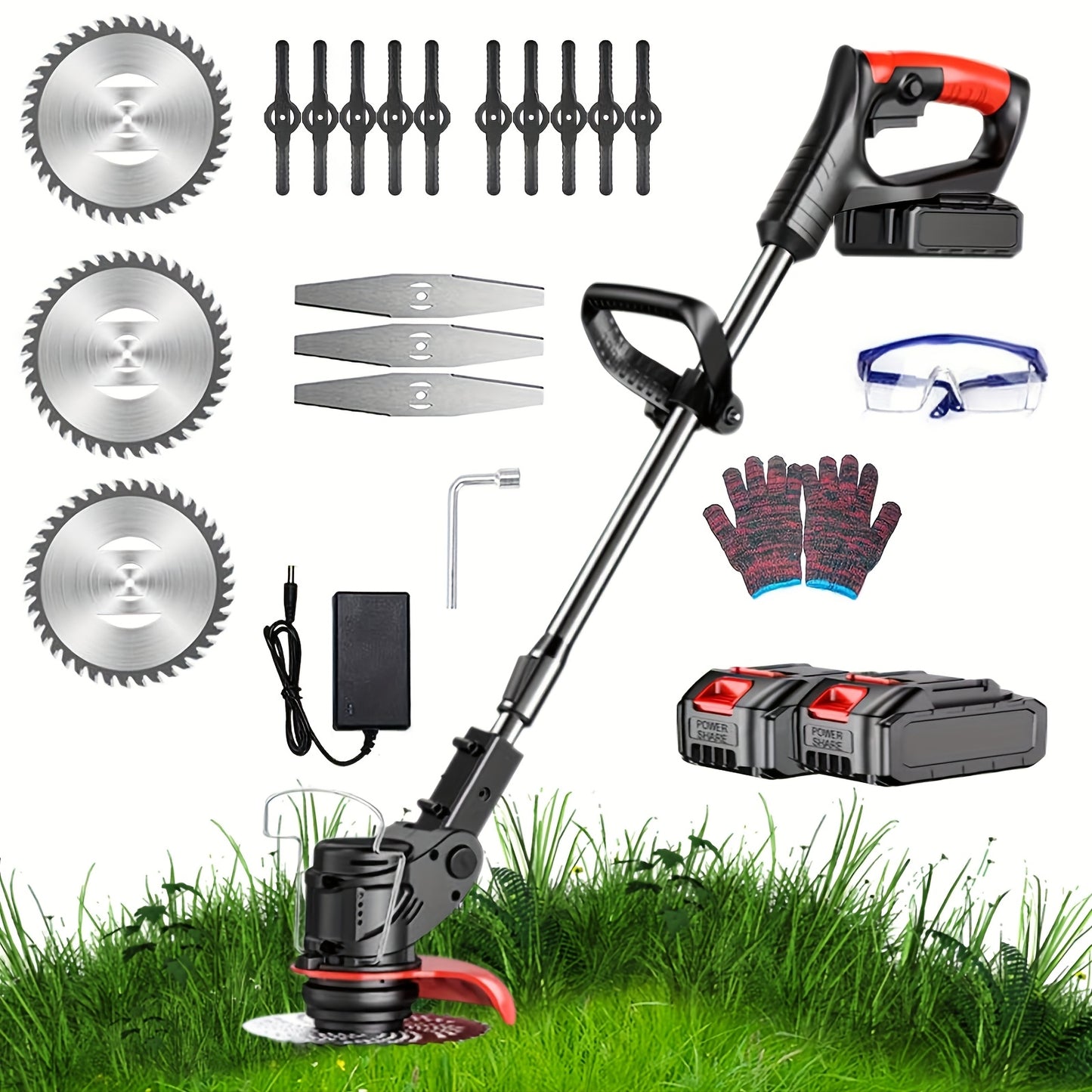 Portable Electric Lawn Mower With Rechargeable Lithium Batteries