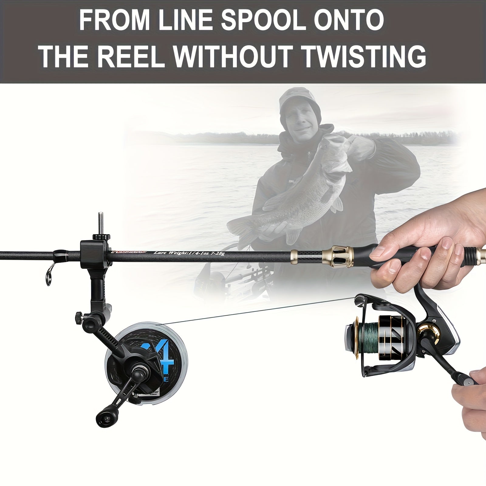 Fishing Line Spooling Station Unwinding Function Adjustable Spooler - Parry's Picks