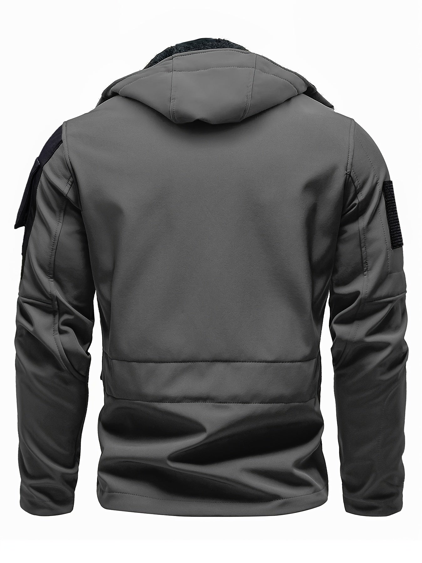 Men's Zippered Hooded Jacket With Pockets For Outdoor