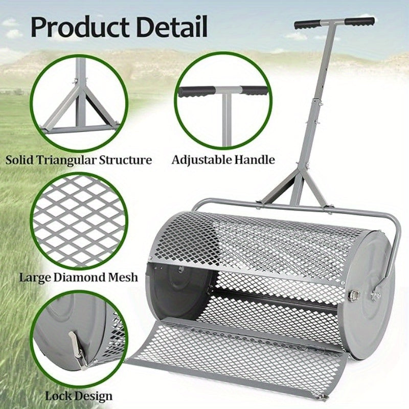 GCCSJ Compost Spreader For Lawn And Garden Walk Behind