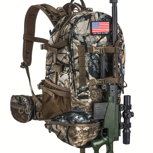 Rugged Hunting Backpack for Men with Water Resistant Closure