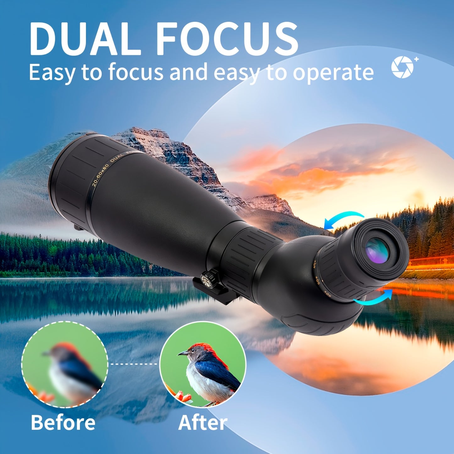 Fetch Falcon Spotting Scope ED Long Range With Tripod