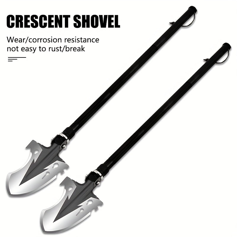 Multi Tool Crescent Shovel With Chop Blade Camp Hook
