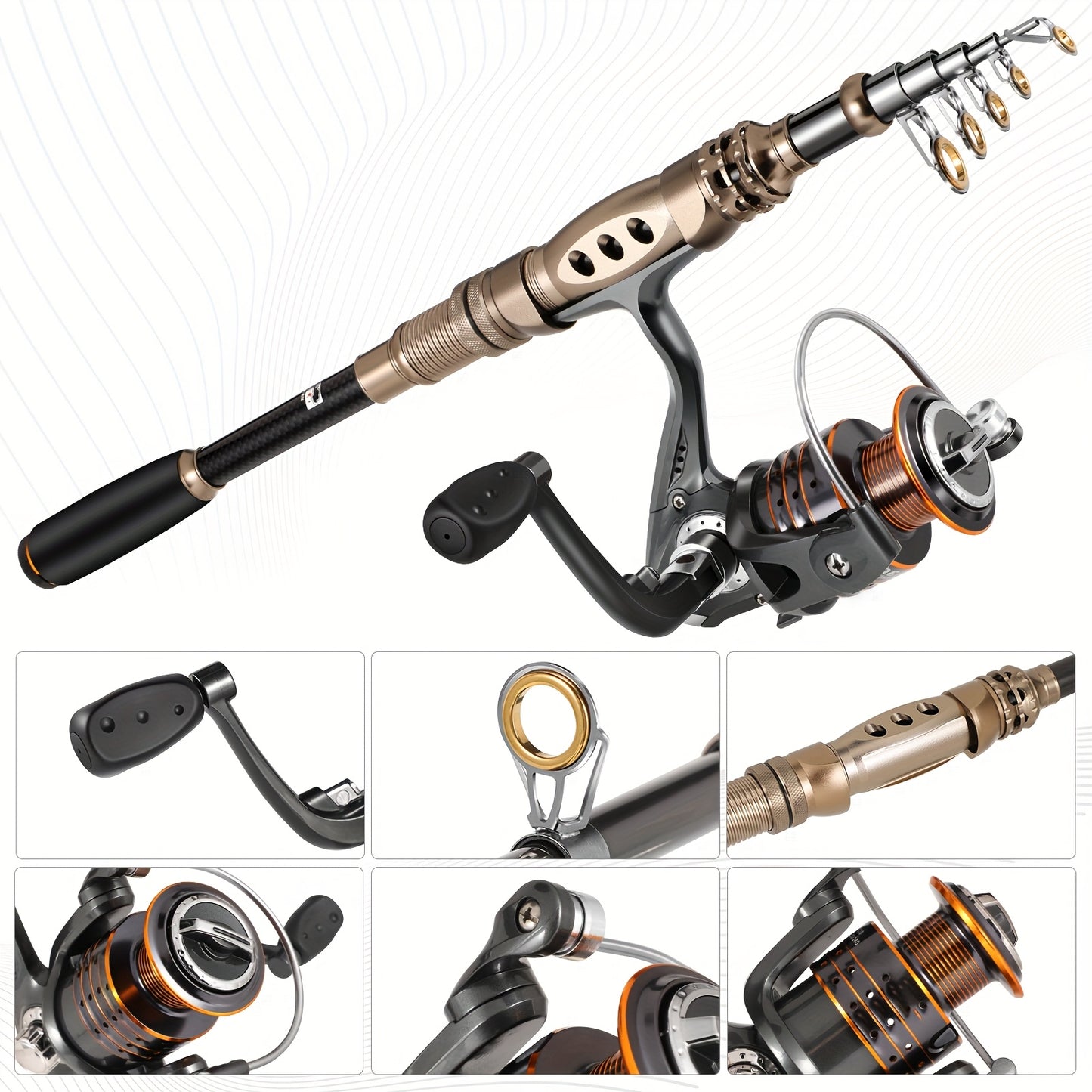 Carbon Fiber Telescopic Fishing Rod and Reel Combo Kit - Parry's Picks