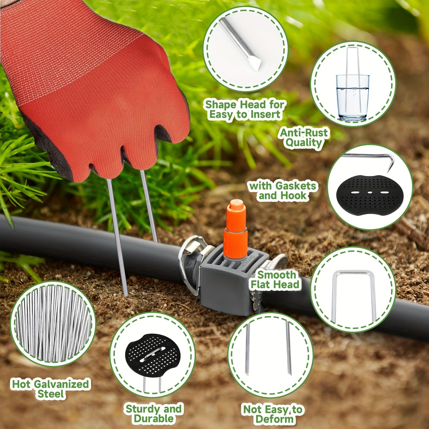 Galvanized Landscape Staples for Secure Gardening and Yard Projects - Parry's Picks