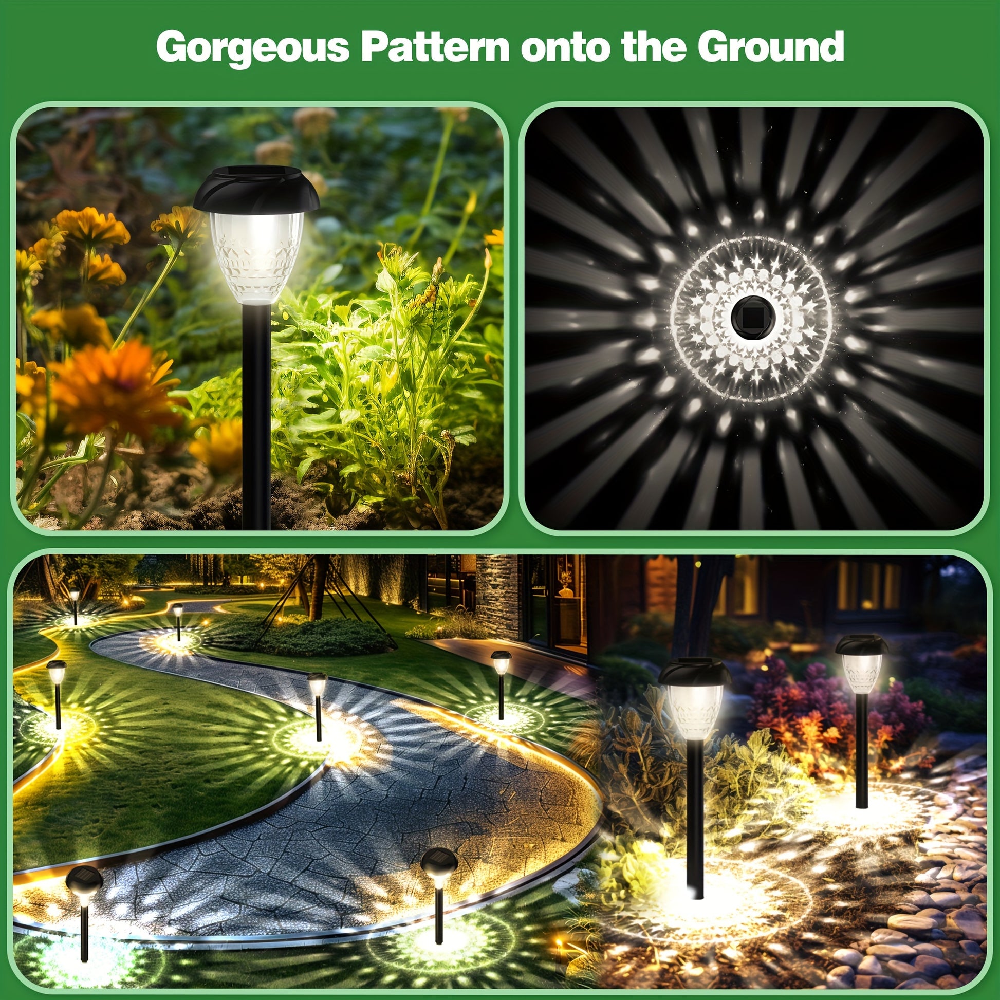 Solar Pathway Lights with Mandala Pattern for Outdoor Ambiance - Parry's Picks