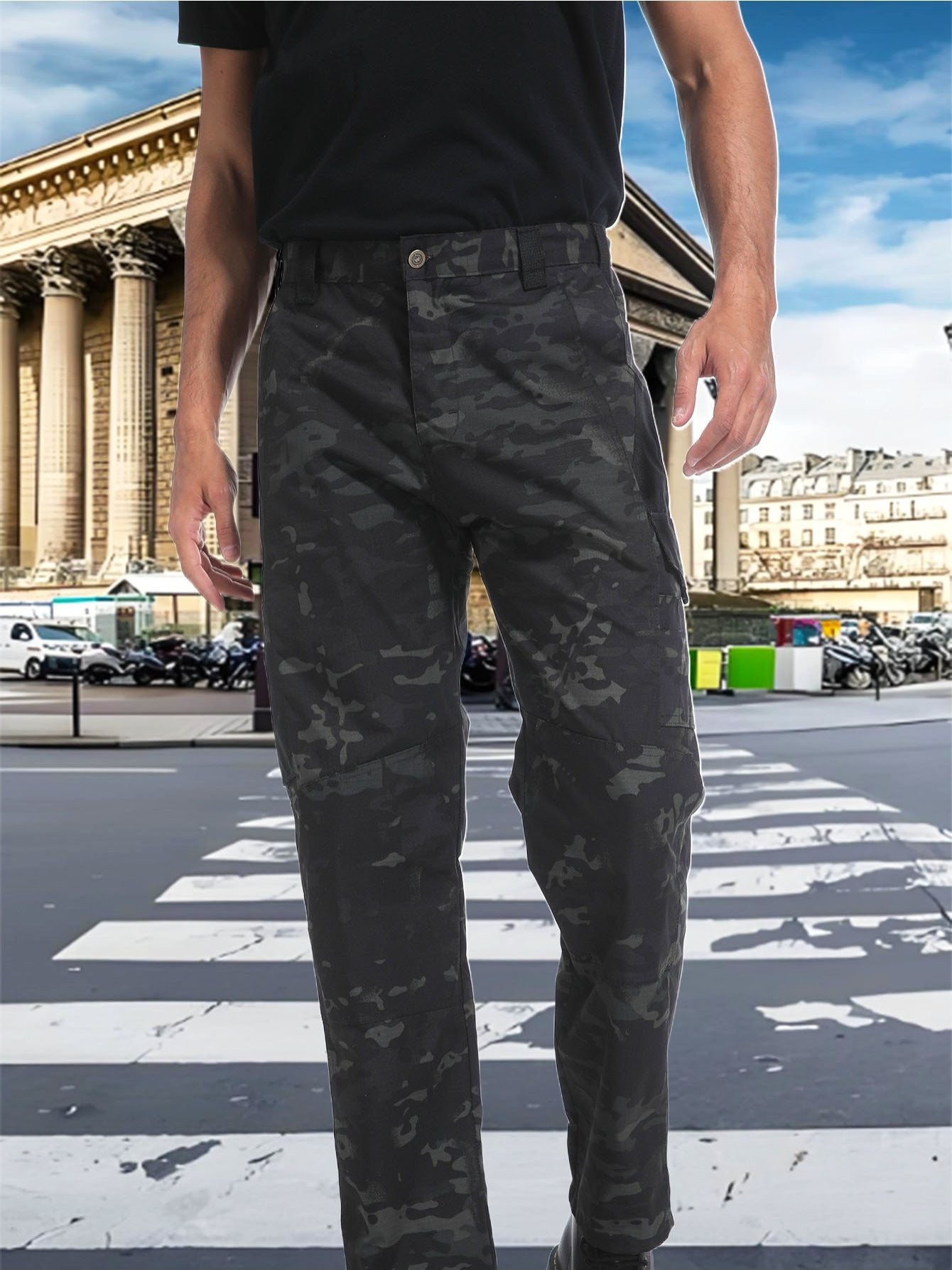 DISI Mens Straight Cargo Pants Quick Dry MultiPocket