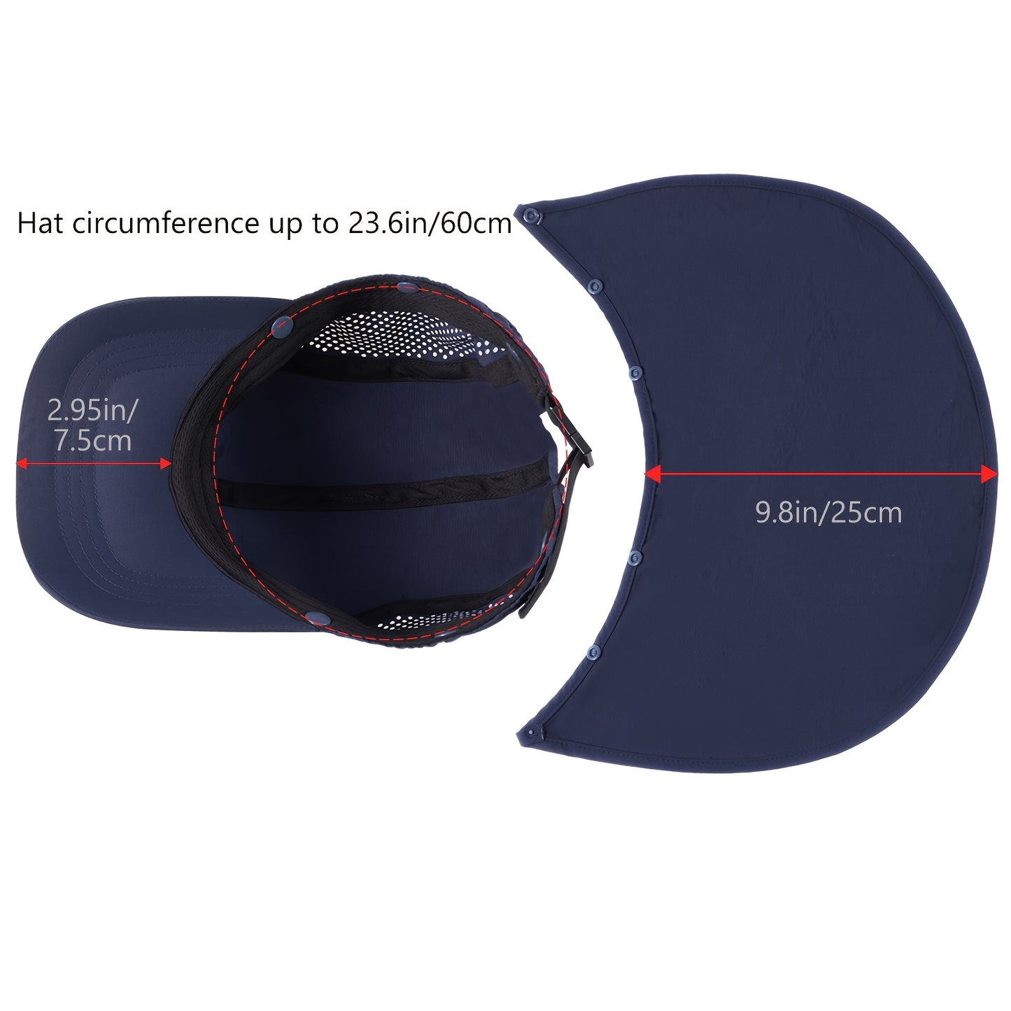 BASSDASH UPF 50 Foldable Fishing Hat with Neck Flap - Parry's Picks
