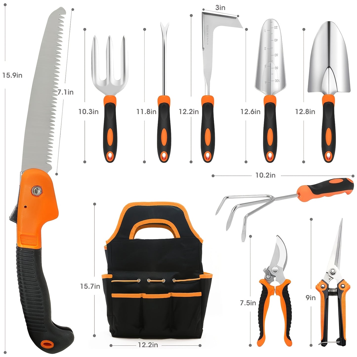 Gardening Tool Set With Pruning Shears And Storage Bag - Parry's Picks