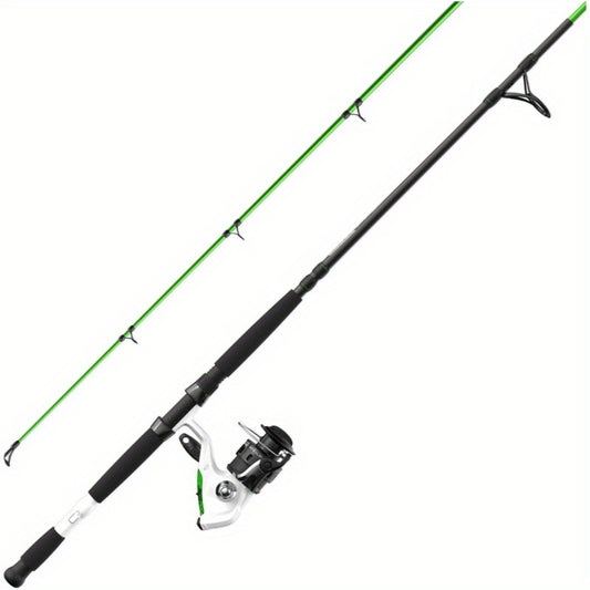 Bite Alert Spinning Reel And Two Piece Fishing Rod Combo