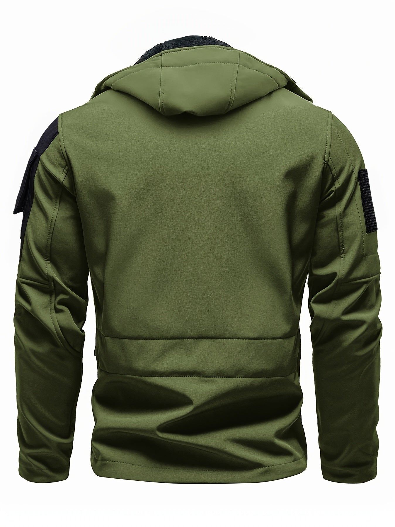 Men's Zippered Hooded Jacket With Pockets For Outdoor