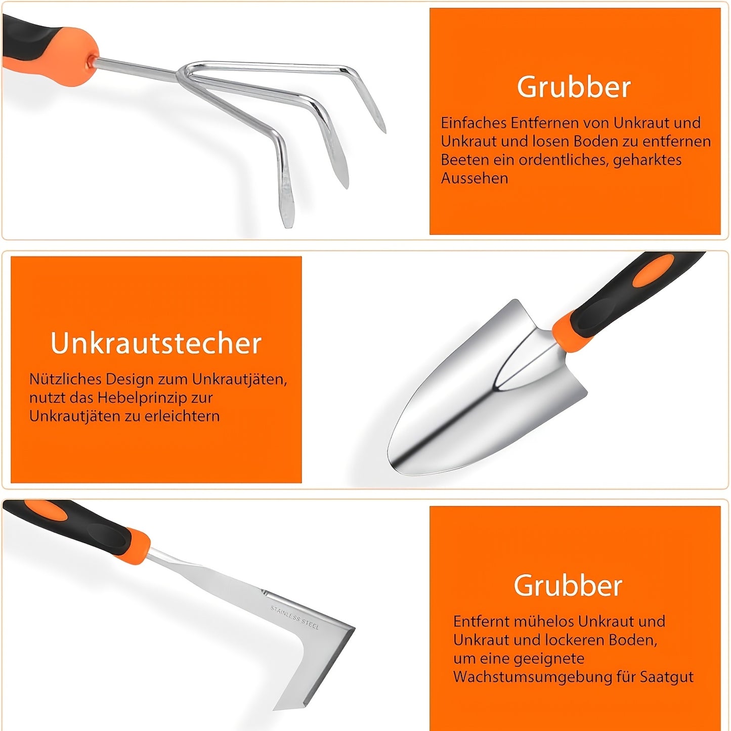 Heavy Duty Gardening Tool Set with Non-Slip Handles - Parry's Picks