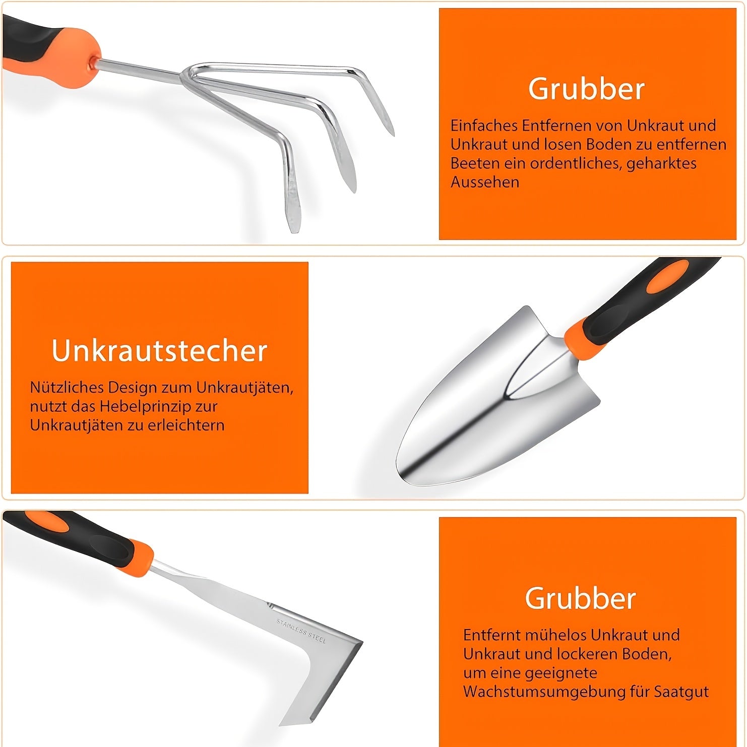 Heavy Duty Gardening Tool Set with Non-Slip Handles - Parry's Picks