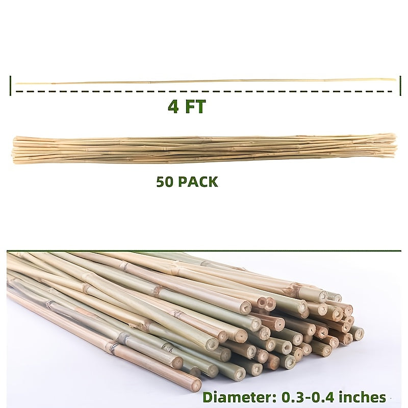 Natural Bamboo Plant Support Stakes for Indoor and Outdoor Gardening - Parry's Picks