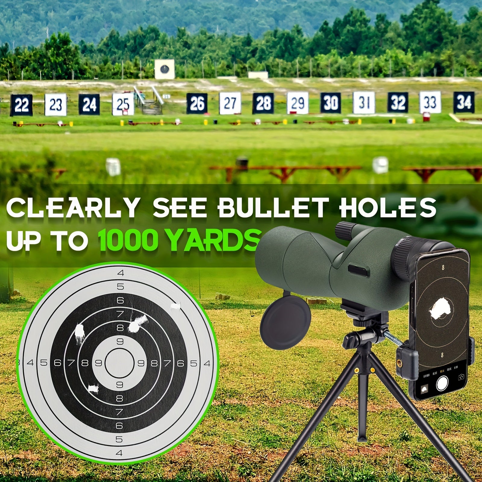 High Power Spotting Scope With Tripod And Smartphone Adapter - Parry's Picks